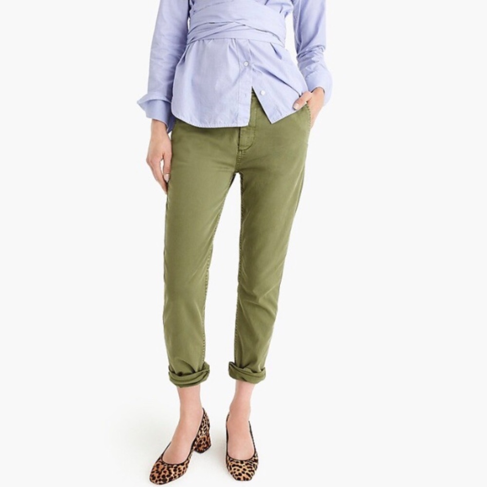 NWT J.Crew High Rise Slim Boy Chino Pants 37 - Picture 3 of 8